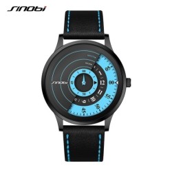 SINOBI - creative stylish quartz watch - leather strapWatches