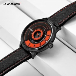 SINOBI - orologio al quarzo creativo ed elegante - cinturino in pelle