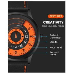 SINOBI - creative stylish quartz watch - leather strapWatches