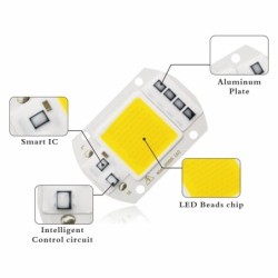 COB LED chip - smart IC - 220V 240V - 10W - 20W - 30W - 50W - 70W - 100W 150W - 6 piecesLED chips
