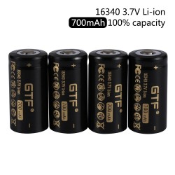 Batterie Li-on 16340 - rechargeable - 700mAh - 3.7V