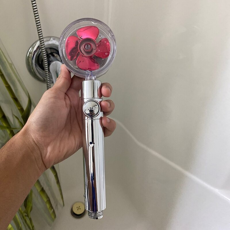 Pommeau de douche moderne - économie d'eau - rotation 360 - avec un petit ventilateur - filtre