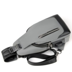 Sac de poitrine / bandoulière luxueux - sac à dos - port de chargement USB - étanche - unisexe