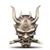Adesivo per auto / moto - emblema in metallo - samurai giapponese 3D