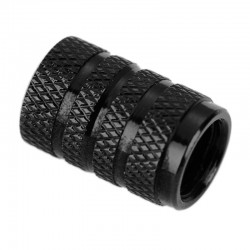 Bouchons de valve de pneu noirs - aluminium - 4 pièces
