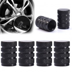 Black tire valve caps - aluminium - 4 piecesWheel parts