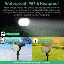 Lampes solaires - spots paysagers - 3 modes d'éclairage - 92 LED - étanche IP67