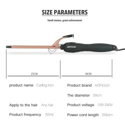 Professional hair curler - ceramic cone - 9mm - 13mmStraighteners