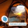 Ventilatore da campeggio con luce - lampada portatile - LED - USB