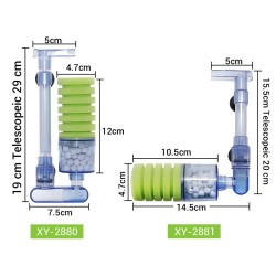 Pompe à air pour aquarium - filtre biochimique - double éponge en mousse - ultra silencieuse