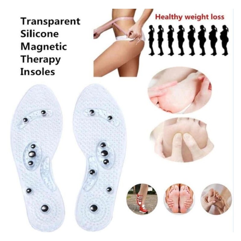 Thérapie magnétique des pieds - semelles de chaussures en silicone - amincissement - perte de poids