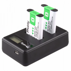 NP-BX1 charger with 4 batteries for Sony DSC-RX100 DSC-WX500 IV HX300 WX300 HDR-AS15 X3000R MV1 AS30V HDR-AS300Battery & Char...