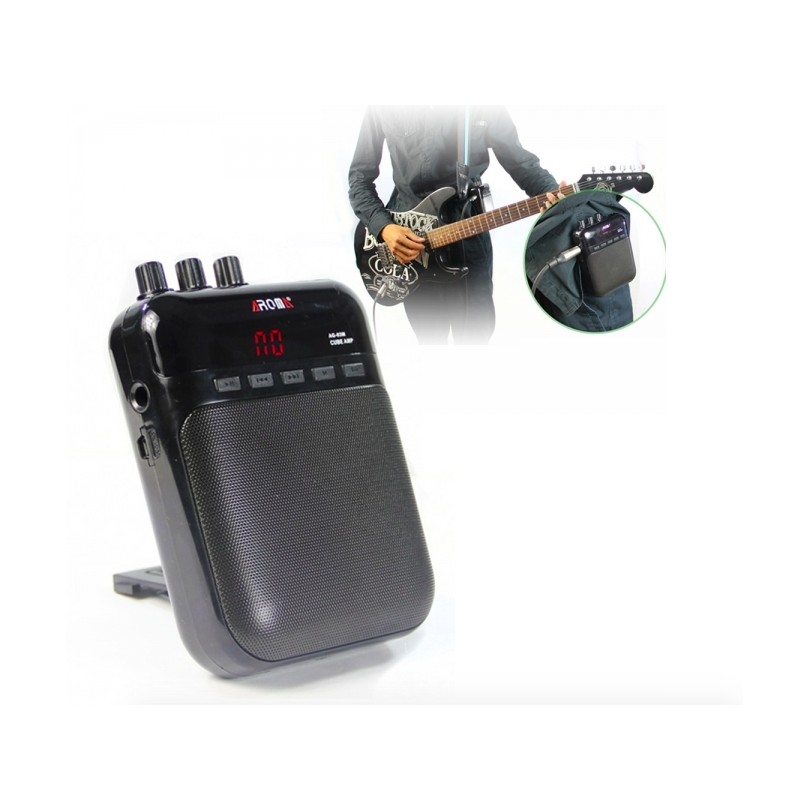 Aroma AG-03M 5W - portable - mini amplificateur de guitare avec enregistrement MP3