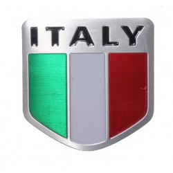 Bandiera italiana - stemma in metallo Italia - adesivo per auto