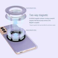 Anello magnetico - supporto per telefono in silicone - adesivo - universale