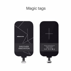 Caricabatterie wireless universale Qi - adattatore - ricevitore - magic tag - micro USB - tipo C