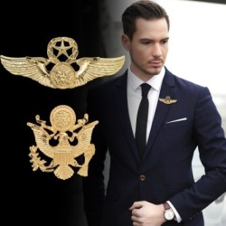 Fashionable brooch - pin - European / American design - double - headed eagleBrooches