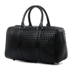 Fashionable travel bag - large capacity - leather - woven patternBags