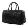 Fashionable travel bag - large capacity - leather - woven patternBags