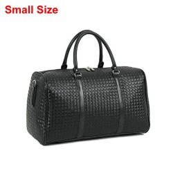 Fashionable travel bag - large capacity - leather - woven patternBags