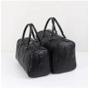 Fashionable travel bag - large capacity - leather - woven patternBags