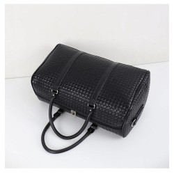 Fashionable travel bag - large capacity - leather - woven patternBags