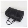 Fashionable travel bag - large capacity - leather - woven patternBags