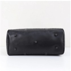 Fashionable travel bag - large capacity - leather - woven patternBags