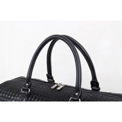 Fashionable travel bag - large capacity - leather - woven patternBags