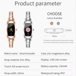 Montre intelligente H8 Pro - tactile complet - fréquence cardiaque - tension artérielle - tracker de fitness - étanche