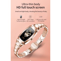 Smart Watch H8 Pro - full touch - frequenza cardiaca - pressione sanguigna - fitness tracker - impermeabile