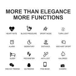 Montre intelligente H8 Pro - tactile complet - fréquence cardiaque - tension artérielle - tracker de fitness - étanche