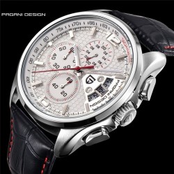 PAGANI DESIGN - montre à quartz de luxe avec bracelet en cuir