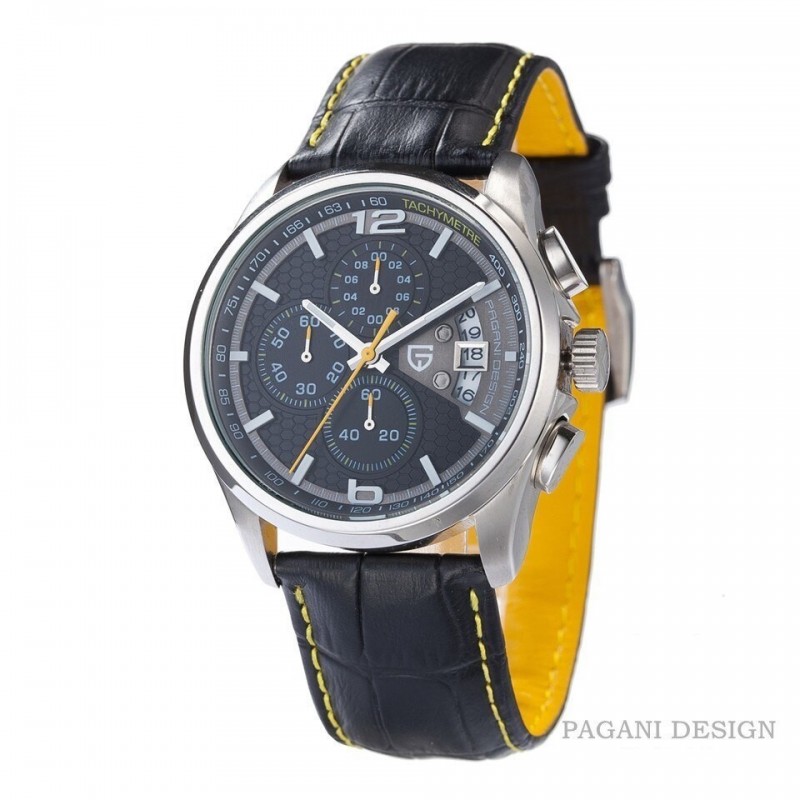 PAGANI DESIGN - orologio al quarzo di lusso con cinturino in pelle