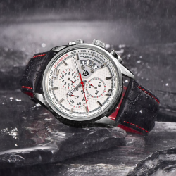 PAGANI DESIGN - montre à quartz de luxe avec bracelet en cuir