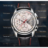 PAGANI DESIGN - luxury quartz watch with leather bandWatches