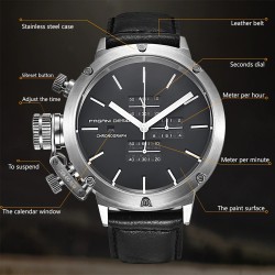 PAGANI DESIGN - orologio sportivo da uomo - Quarzo - impermeabile - cinturino in pelle
