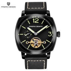 PAGANI DESIGN - orologio da uomo automatico / meccanico - lancette luminose - cinturino in pelle - impermeabile