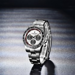 PAGANI DESIGN - orologio da uomo al quarzo - cronografo - lunetta in ceramica - impermeabile - acciaio inossidabile