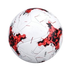 Pallone da calcio professionale - pelle - impermeabile - bianco-rosso - taglia 4 - 5