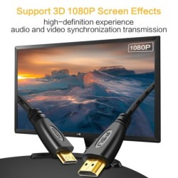 Câble Mini HDMI vers HDMI - 1080P - haut débit - connecteur plaqué or