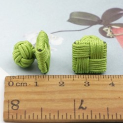 Colorful braided square knots - cufflinksCufflinks