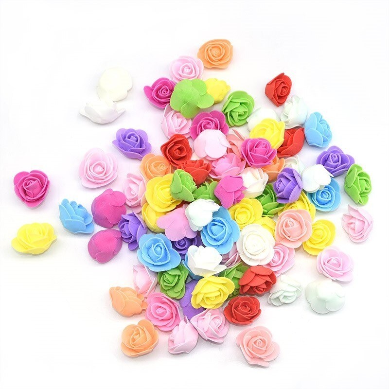 Artificial roses - made from foam - for decoration - 3 cmArtificial flowers