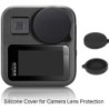 Couvercle d'objectif en silicone - protecteur d'écran en verre trempé - pour GoPro Max