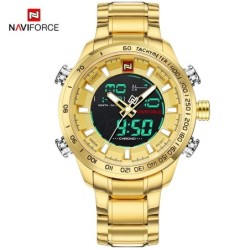 NAVIFORCE - orologio sportivo da uomo - digitale - Quarzo - impermeabile - acciaio inossidabile