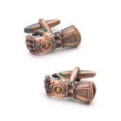 Vintage cufflinks - gloves design - red copperCufflinks