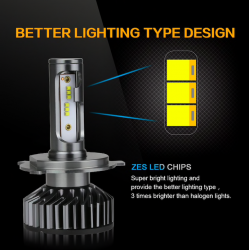 Luci LED Zdatt - H1 H4 H7 H8 H9 H11 HB3 9005 9006 - lampadine per auto - 12000LM 100W 6000K 12V