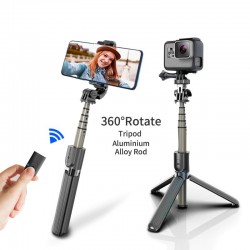 Treppiede selfie stick - con telecomando - estensibile - monopiede pieghevole - Wireless / Bluetooth