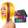 Teinture capillaire temporaire - craie - crayon pour cheveux - 24 couleurs