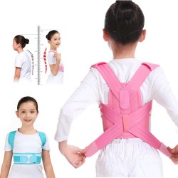 Correttore posturale bambino - cintura regolabile - corsetto ortopedico - rosa